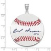 Black Bow Jewelry Sterling Silver Earl Weaver Signature LG Enamel Baseball Pendant - 4 of 4