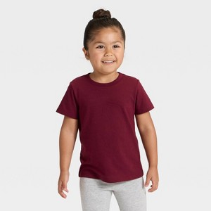 Toddler Girls' Solid Short Sleeve T-Shirt - Cat & Jack™ - 1 of 3