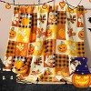 Hachikiko 50"x60"Pumpkin & Leaves Halloween Fleece Throw Blanket, Soft Fuzzy Plush for Kids & Adults - 2 of 4