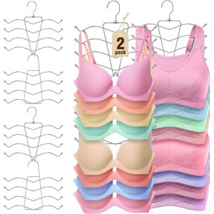 HOUSE DAY Multi-Use Bra Organizer Metal Hanger for Closet Storage 2 Pack - 1 of 4