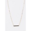 Slickblue 20" Gold Chain Necklace with Name Tag Pendant & Tiny Pearl, Lobster Claw Closure, Women’s Jewelry, Gold - 3 of 4