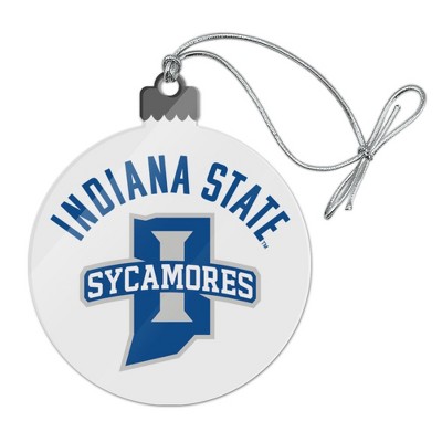 Indiana State University Sycamores Acrylic Christmas Tree Holiday Ornament