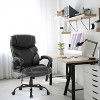 FDW Office Chair for Larger Individuals 400lbs Heavy Duty Metal Base Massage Desk Chair with Adjustable Height & Swivel Base, Black - 2 of 4