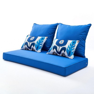 ARTPLAN Patio Deep Seating Loveseat Cushions All Weather Chair Outdoor Cushions Set of 5 for Patio Outdoor Furniture