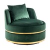 CAVINAS 360° Swivel Barrel Arm Chair,Velvet Accent Chair with Oversized Cushions for Living Room,Bedroom,Apartment - 2 of 4