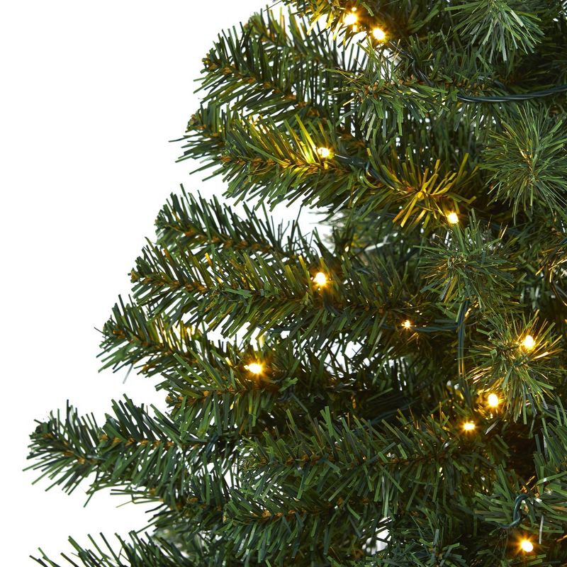 4ft Nearly Natural Pre-Lit LED Northern Tip Pine Artificial Christmas Tree Clear Lights, 4 of 8
