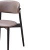 20.87" Lanae Dining Chair Gray Polish Microfiber and Black Finish - Acme Furniture - 3 of 4