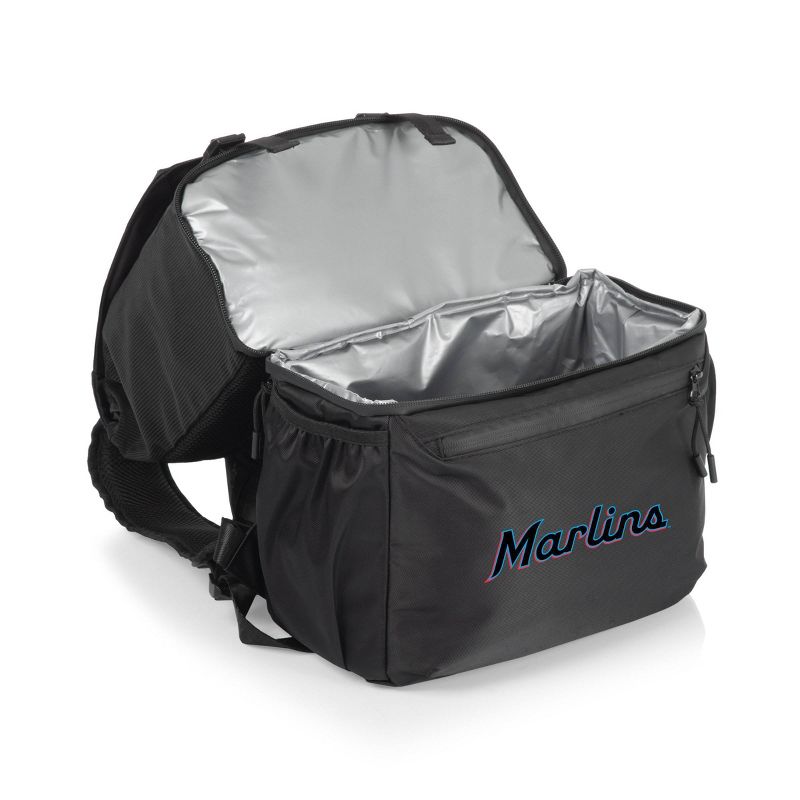MLB Miami Marlins Tarana Backpack Soft Cooler - Carbon Black, 2 of 6