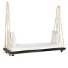 YOOCOZZ Wooden Patio Hanging Porch Swing Bench with 10.8Ft Hemp Ropes, Cushion and Pillows - 2 of 4