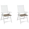 Garden Chair Cushions 2 pcs Taupe 19.7"x19.7"x1.2" - 4 of 4