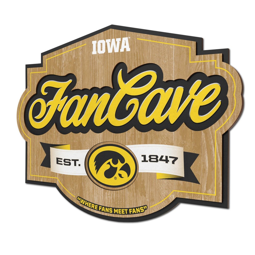 Photos - Coffee Table NCAA Iowa Hawkeyes Fan Cave Sign