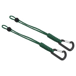 Unique Bargains Adjustable Camping Hiking Paracord Carabiner Braided Lanyards 2 Pcs 10" - 1 of 4