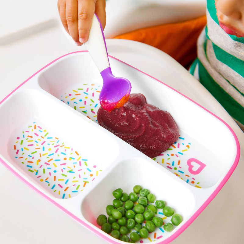 Munchkin Splash Toddler Divided Plates - 2pk - Pink Sprinkles, 2 of 7