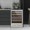 Costway 24 Inch Wine Cooler 51 Bottles Dual Zone Wine Refrigerator Built-In Freestanding - 3 of 4