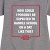- Ferris Bueller's Day Off - How Could I Possibly Graphic Short Sleeve Fleece Dress - 2 of 4