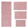 Bell Flower Collection Tufted Bath Rugs, Extra Soft and Absorbent, Non-Slip Bath Mats, Machine Washable Bathroom Mats, 4 Piece Set with Runner, Pink - 2 of 4