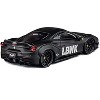 LB Works 488 "LBWK" Matt Black 1/64 Diecast Model Car by CM Models - 4 of 4