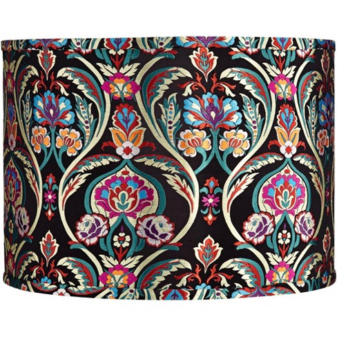 Springcrest Multi Color Embroidered, 15 Drum Lamp Shade
