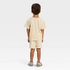 Grayson Mini Toddler Boys' French Terry Shorts and T-Shirt Set - Beige - 2 of 4