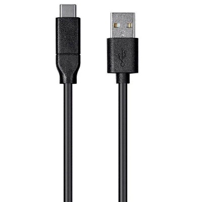 Monoprice USB C to USB A 2.0 Cable - 1 Meter (3.3 Feet) - Black | Fast Charging, High Speed, 480Mbps, 3A, 26AWG, Type C, Compatible with Samsung