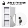 Vynxaria Steel Wall-Mount Medicine Cabinet: 3-Tier Lockable Emergency Box for Bathroom or Kitchen, Complete with 2 Keys. - 3 of 4