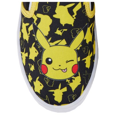Pokemon Boys Pokemon Pikachu Slip-On Shoes - Boys Pokemon Pikachu Slip On Sneakers - Pikachu Charmander Bulbasaur Canvas Slip On Sneakers (Black, 1) — фото 4