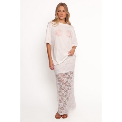 Petal and Pup Laken Sheer Lace Maxi Skirt