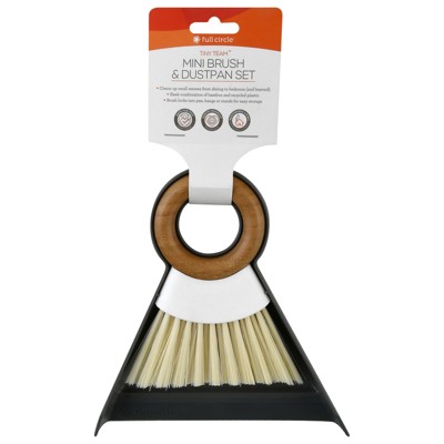 Full Circle Home Tiny Team Mini Brush and Dustpan Set Grey - 1 ct