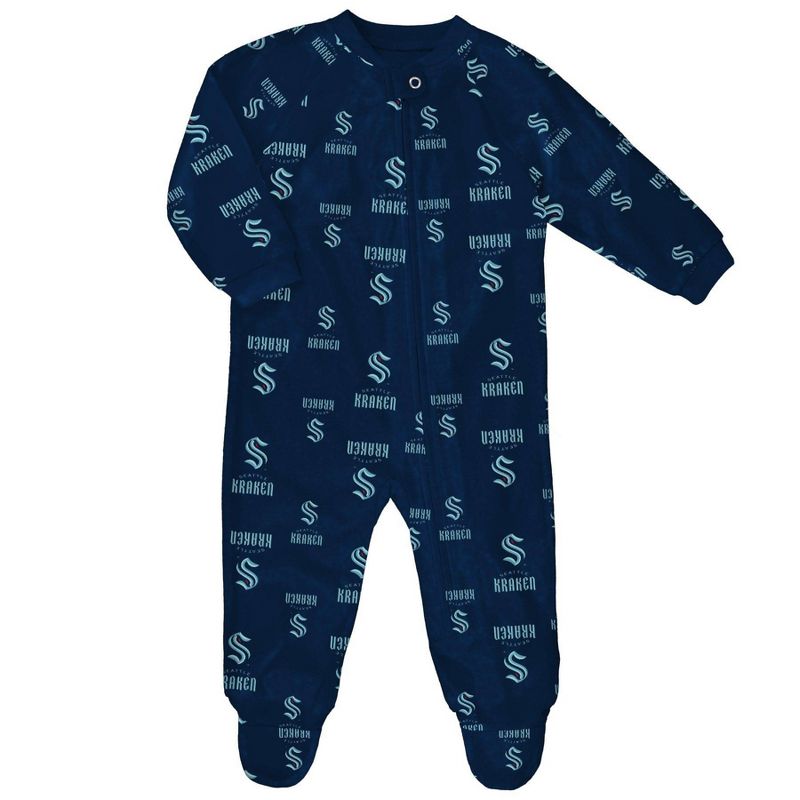 NHL Seattle Kraken Infant All Over Print Sleeper Bodysuit, 1 of 2