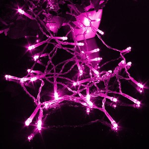 Perfect Holiday 30 LED Clear Cable String Lights - Battery Operated - 1 of 3