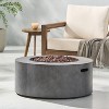 Wellington Outdoor 40000 BTU Circular Fire Pit with Concrete Finish - Christopher Knight Home - 4 of 4