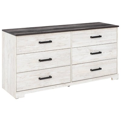 Shawburn Dresser White/Dark Charcoal Gray - Signature Design by Ashley