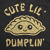 Cute Lil Dumplin Baby Bodysuit Funny Cute Infant Romper Graphic Novelty Jumper - Crazy Dog Baby Bodysuit - 2 of 4