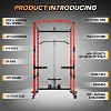 ODK Power Cage with LAT Pulldown, Multi-Functional Power Rack with Cable Pulley System, Squat Rack with Dip Bars, Weight Cage for Home Gym Equipment - 4 of 4