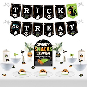 Big Dot of Happiness Jack-O'-Lantern Halloween - DIY Kids Halloween Party Trick or Treat Signs - Snack Bar Decorations Kit - 50 Pieces - 1 of 4