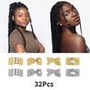 Unique Bargains Hollow Different Style Hair Cuffs Dreadlock Gold Tone Silver Tone 32 Pcs - 3 of 4