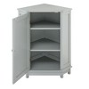 NicBex Triangular Corner Cabinet with Doors,Storage Cabinet with Adjustable Shelves,Modern MDF Corner Cabinet Storage for Bath/Laundry Room - 2 of 4