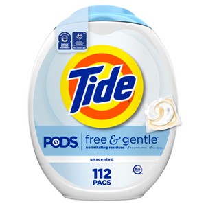 Tide Pods HE Compatible Laundry Detergent Pacs - Free & Gentle - 1 of 4