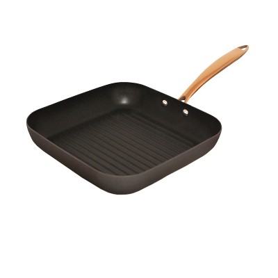 BergHOFF Ouro Black 10" Hard Anodized Grill Pan
