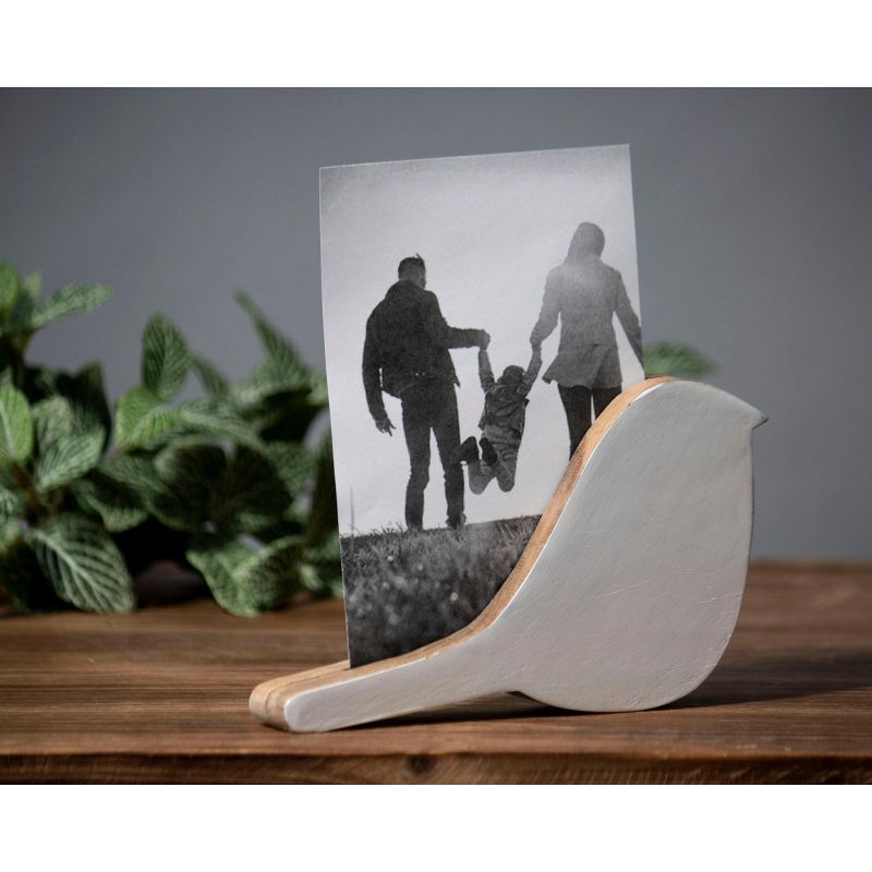 White Shaped Wood Decorative Picture Block - Foreside Home & Garden, 5 of 7