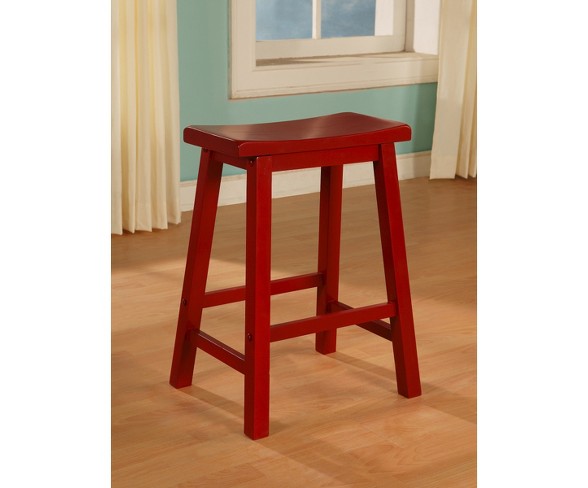 24" Owen Saddle Counter Stool Red - Powell Company