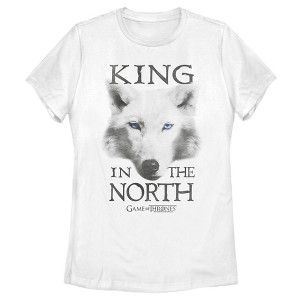 Women's Game of Thrones King in the North Direwolf T-Shirt - 1 of 4