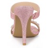 Allegra K Women's Glitter Rhinestone Stiletto Heels Sandals - 4 of 4