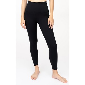 90 Degree By Reflex Womens Wonderlink Tribeca Elastic Free Super High Waist Side Pocket Ankle Legging - 1 of 3
