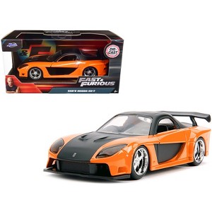 Han's Mazda RX-7 RHD (Right Hand Drive) Orange Metallic and Black "Fast & Furious" Movie 1/32 Diecast Model Car by Jada - 1 of 3