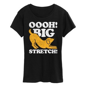 Women's - Instant Message - Dog Oooh Big Stretch Short Sleeve Graphic T-Shirt - 1 of 4