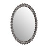 Modern Round Wall Mirror with Decorative Metal Frame - Glass Accent Mirror for Home, Office, Bedroom, Living Room - Metallic Finish - 29" Silver - 3 of 4