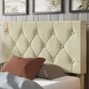 VECELO Queen/Full/Twin Upholstered Platform Bed Frame with Button Tufted Adjustable Headboard - 4 of 4