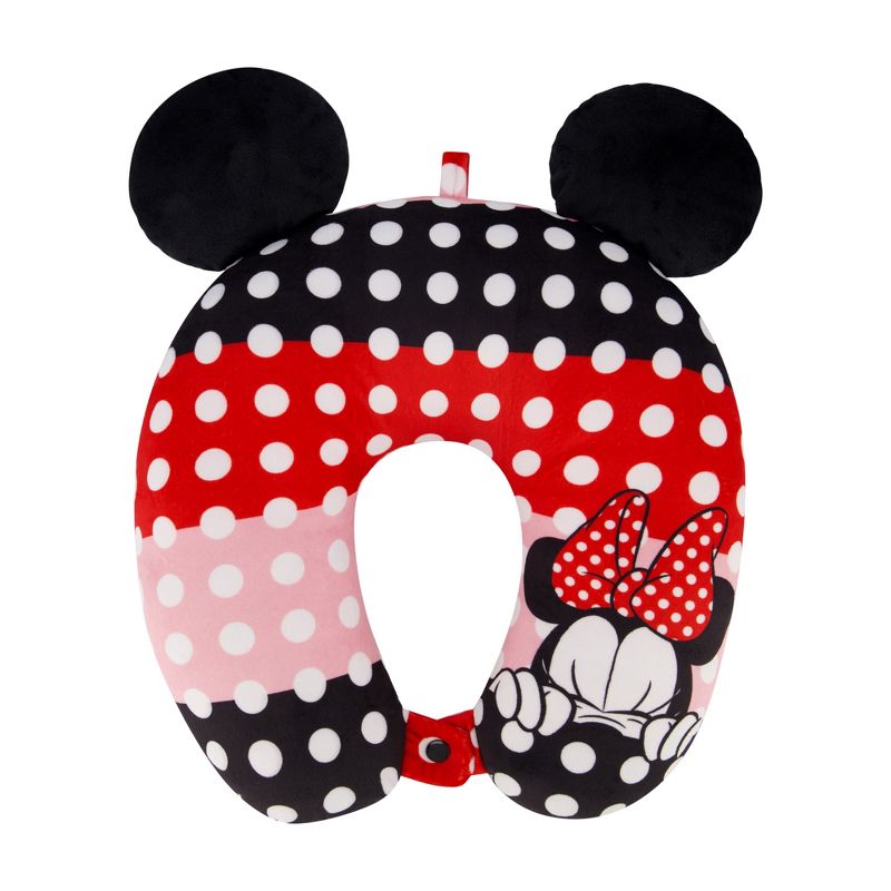 Minnie Mouse 3 Color Polka Dot Ears Travel Neck Pillow, 1 of 5
