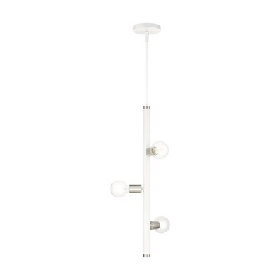 Livex Lighting Bannister 3 - Light Pendant in  White